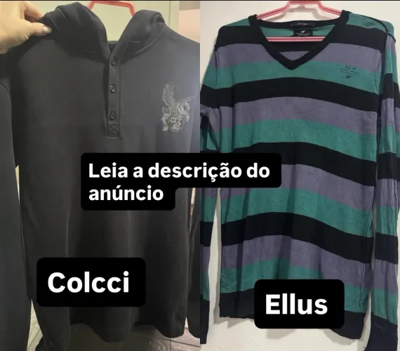 Tricot Ellus e casaco colcci masculino P