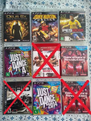 Lote com 11 jogos originais para Playstation 3 - favor ler anúncio