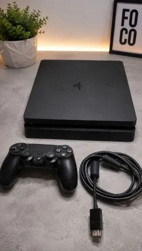 ? PS4 Slim 1TB + Controle Original | Ótimo Estado + Jogos