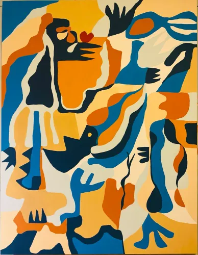 Tela arte abstrata moderna