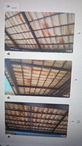 Vendo Telhado Completo com Telhas Romanas e Madeira Massaranduba - R$ 2.000