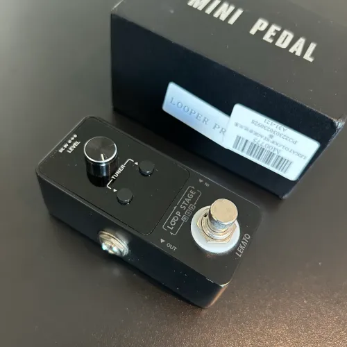 Pedal Loop Station Lekato Afinador Preto USB 9 Bancos 40min Total