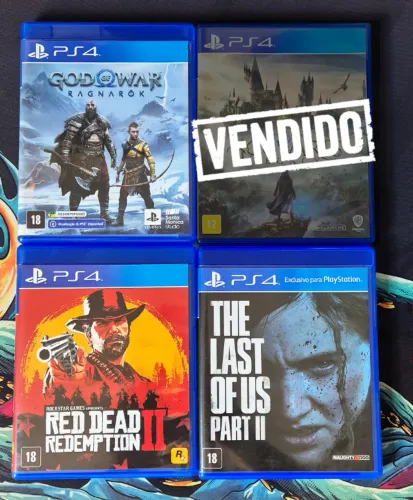Jogos PS4 - god of war, red dead 2, the last of us 2