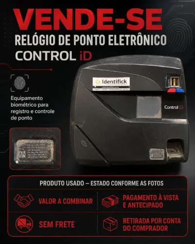 Relógio de Ponto Eletrônico Control ID