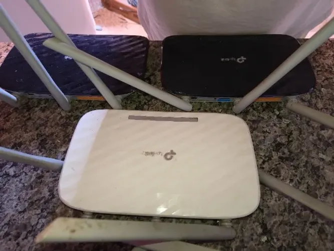 Roteadores TP-Link (3) + Brinde Switch 4 Portas (Tudo Funcionando!)
