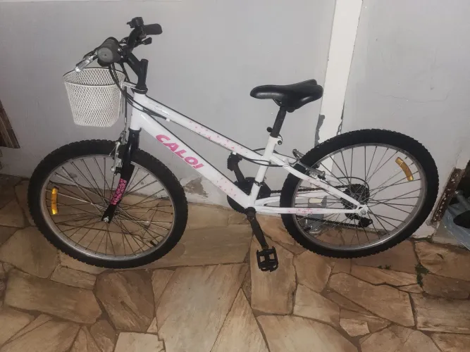 Caloi Ceci Aro 24 Revisada + Cestinha - Branca e Rosa