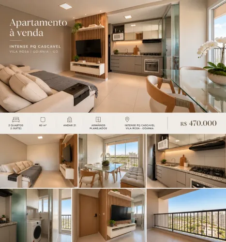 Apartamento 2 Quartos c/ Suíte | 21º Andar | Pq. Cascavel - R$ 470 mil