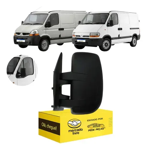 Retrovisor Esquerdo Renault Master 2003 04 05 06 A 2012 Fixo