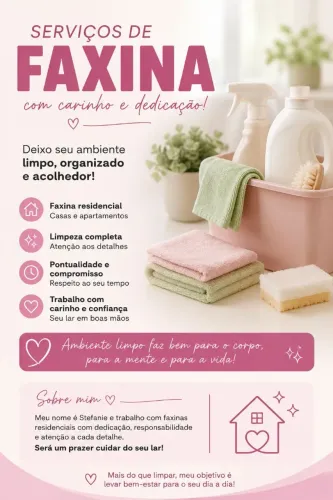 Faço, faxina residencial!