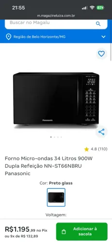 Microondas Panasonic