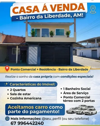 Ponto comercial com casa de esquina