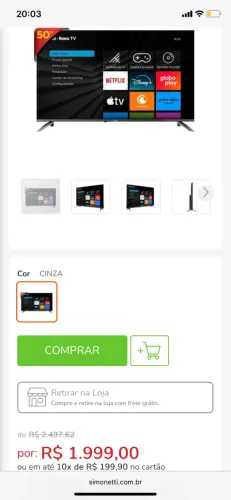 Televisão 50 polegadas 4k