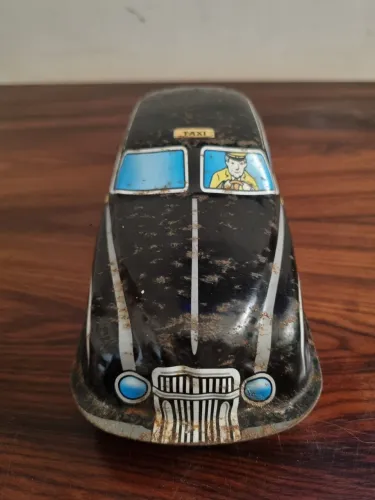 Carrinho Taxi de Barcelona Lata Litografada