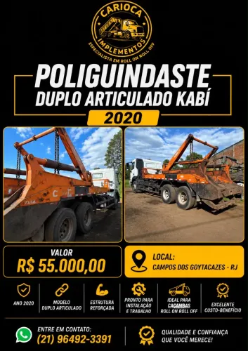poliguindaste duplo articulado kabi