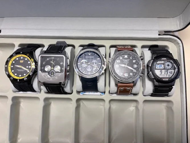 Relógios Caterpillar, Puma, Armani, Aviator e Casio