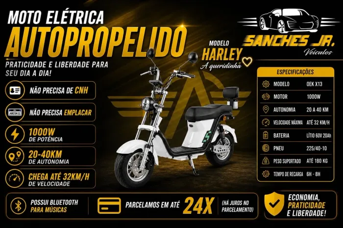 Moto Elétrica OEK X13 2026 - 0KM