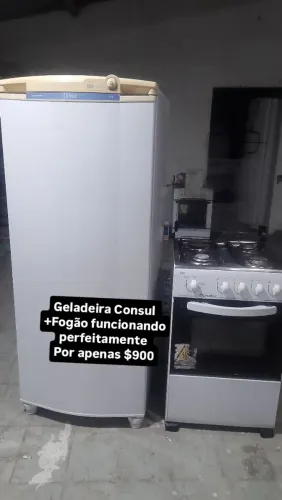 Geladeira Consul e fogão