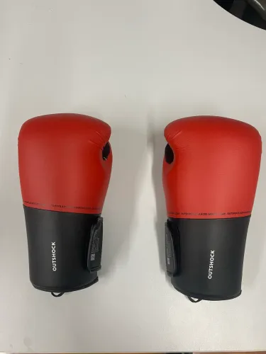 Luva de Boxe Adulto 100 Outshock Vermelho
