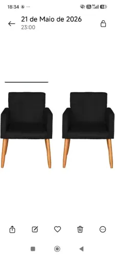 Kit 2 Poltronas cadeira.