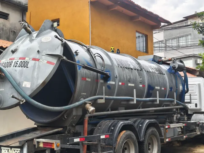 Tanque limpa fossa completo, sugador vaccuo