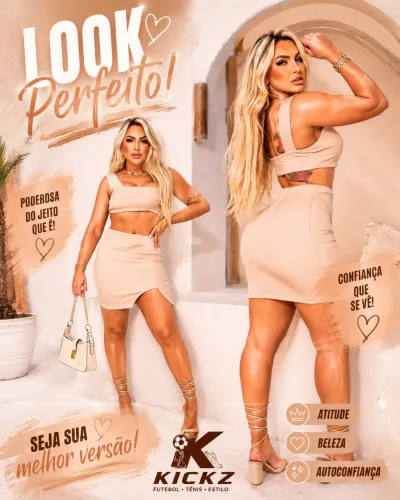 Conjunto Polly cor nude