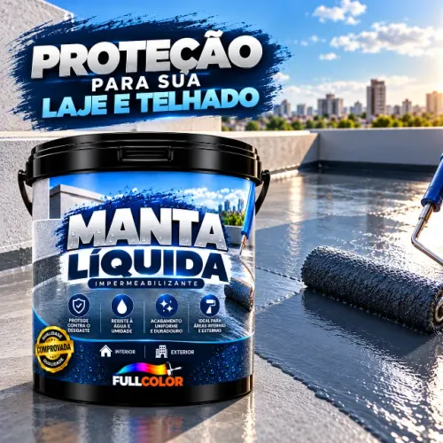 Manta Líquida Borracha Líquida para Lages e Telhas Acaba com Umidade Infiltração e Mofo