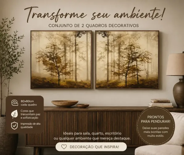 Quadros decorativos 80x80cm