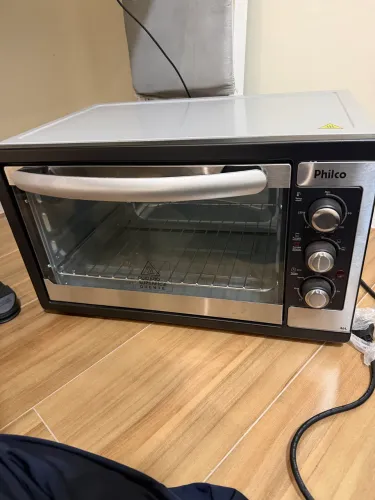 Forno Elétrico 46 Litros Philco com Timer Prata/Preto 110V