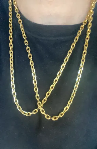 Cordão com Banho 10 Camadas de Ouro