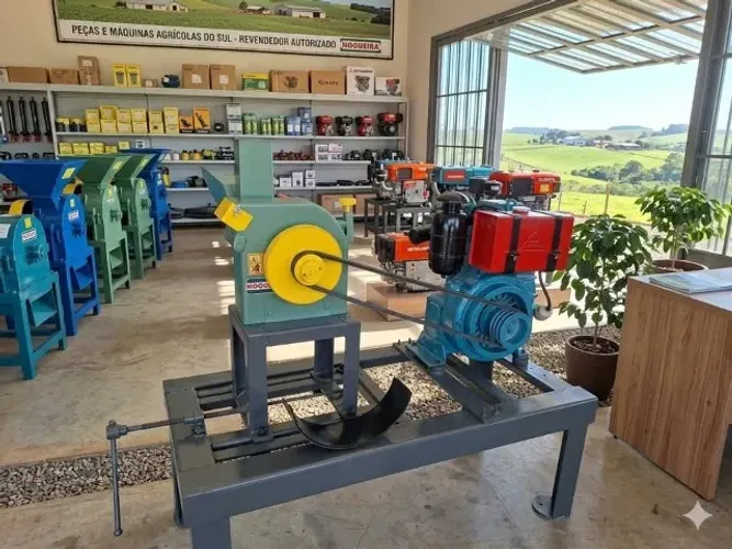 máquina de produção: motor agrale m90 13cv + desintegrador nogueira - potência garantida!