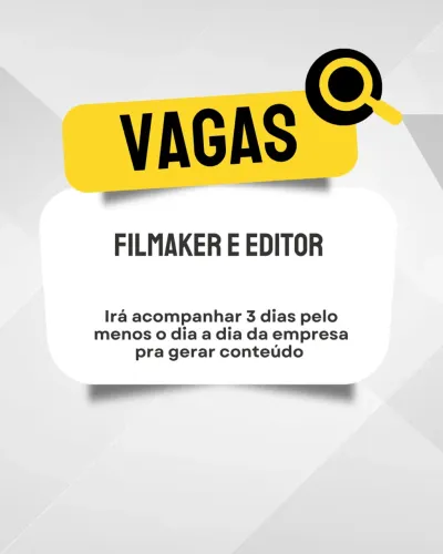 Vaga de emprego Filmaker 