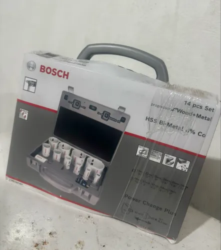Jogo de Serra Copo Bosch Progressor for Wood + Metal - Kit com 14 Peças - Novo