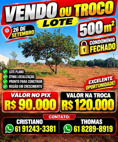 Lote 500m2 26 de setembro