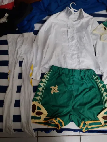 Cosplay completo do personagem Venti do jogo genshin impact 