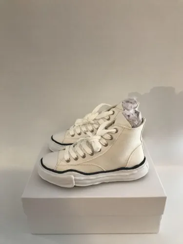 tênis maison mihara yasuhiro melting sole peterson high top bege boot sneaker mmy
