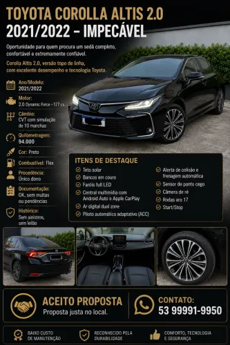Toyota Corolla Altis 2.0 Flex 16V Aut. 2022
