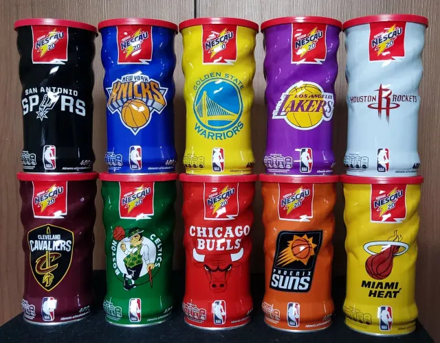 Coleção Completa 10 Latas Nescau NBA + Brinde Exclusivo - Edição Especial (Impecáveis)