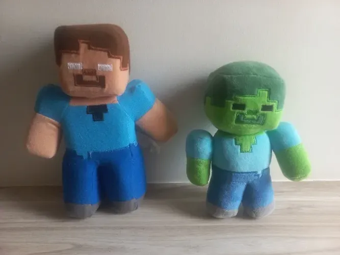 IMPERDÍVEL BRINQUEDO Duas Pelúcias Minecraft 