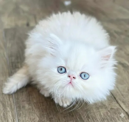 Filhote de Gato Persa Macho Branco olho Azul