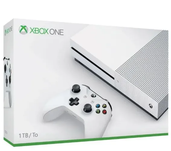 Xbox one s com manete e vários jogos inclusos