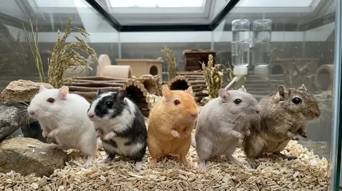 Filhotes Gerbil ( esquilo da Mongólia)