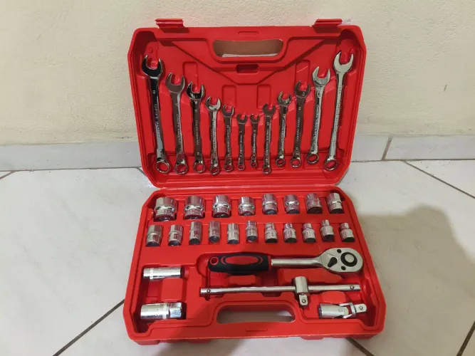 Kit chave catraca 1/2 e chave combinada 