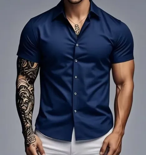 Camisa Social Slim (tamanho M)
