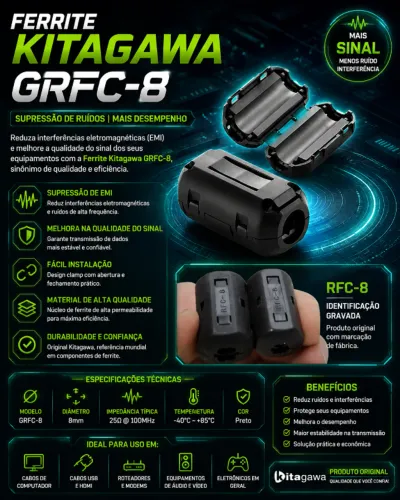 Ferrite Kitagawa GRFC-8 (02 UNIDADES/NOVO)