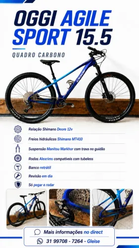 Bicicleta Oggi Agile Sport 15.5 - Quadro de Carbono
