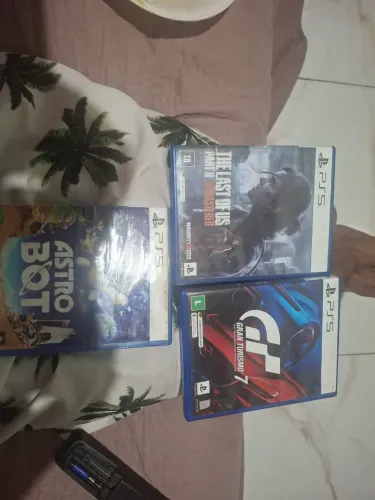 JOGOS PS5 3 GAMES , GRAN TURISMO 7,ASTRO BOT,THE LAST OF US REMANSTERD II.