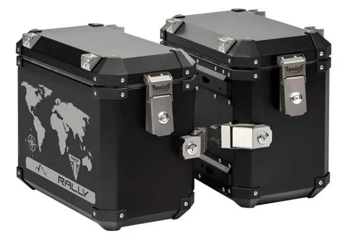 Bauletos Laterais Tiger Rally 37l Preto Bráz Acessórios