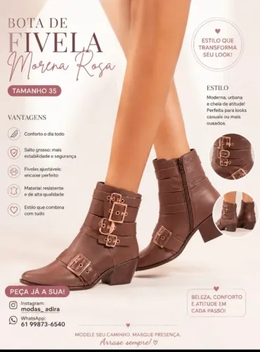Bota morena rosa