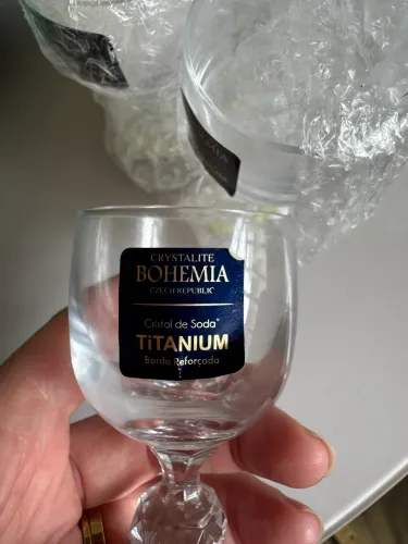 taças da marca Crystalite Bohemia (Linha Titanium) jogo com 5 unidades