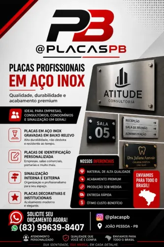 Fazemos placas e letras